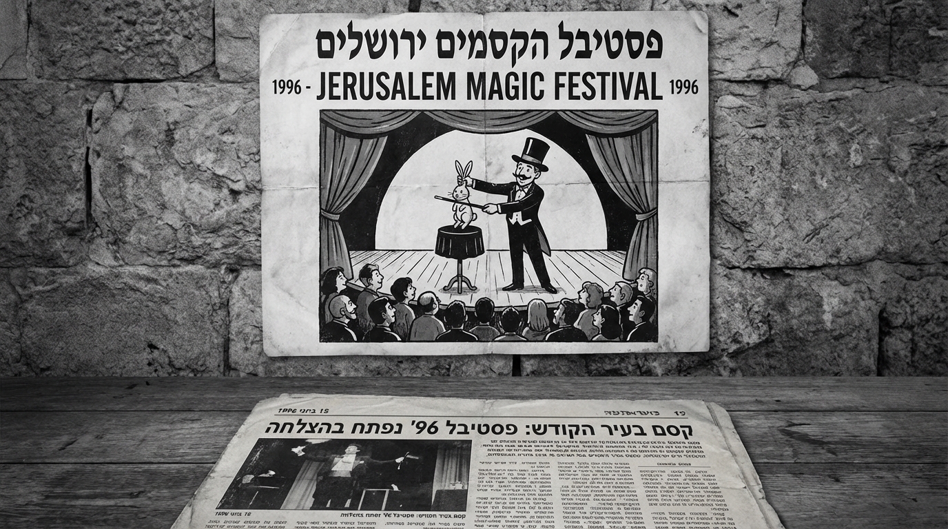 פסטיבל קוסמים 'קסם אביב' עם קליוסטרו — ירושלים 1996